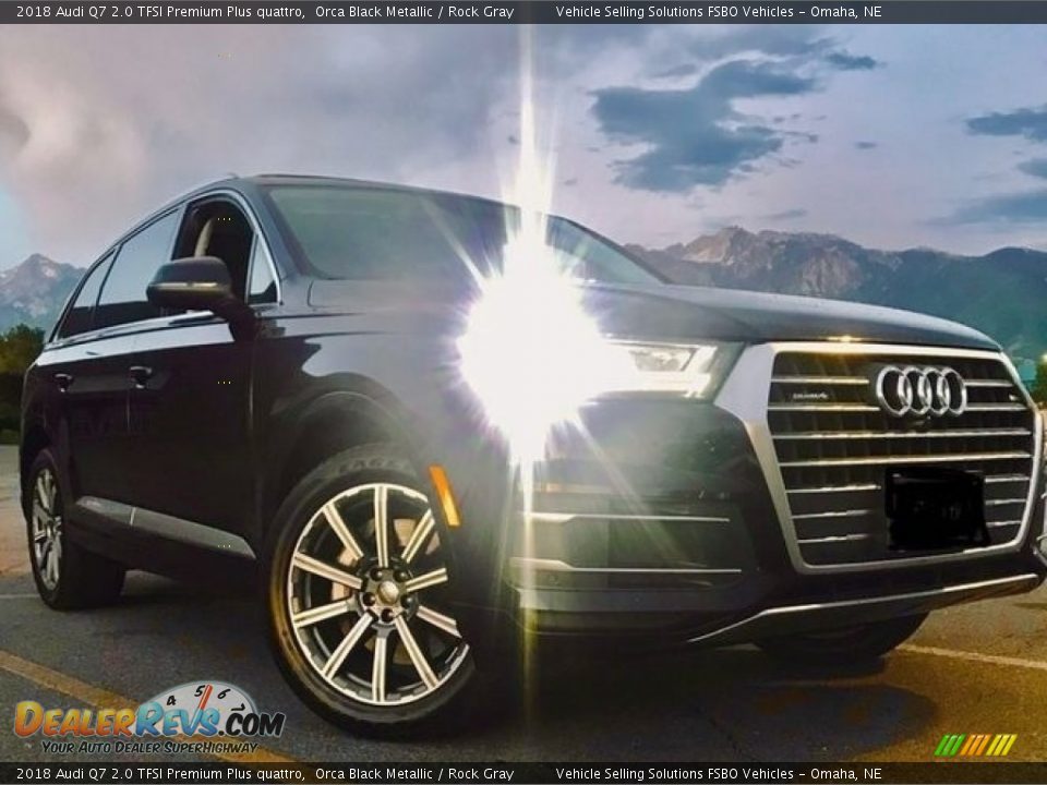 2018 Audi Q7 2.0 TFSI Premium Plus quattro Orca Black Metallic / Rock Gray Photo #5