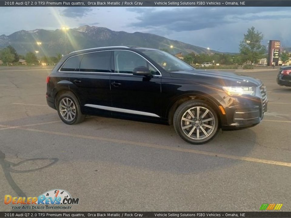 2018 Audi Q7 2.0 TFSI Premium Plus quattro Orca Black Metallic / Rock Gray Photo #7