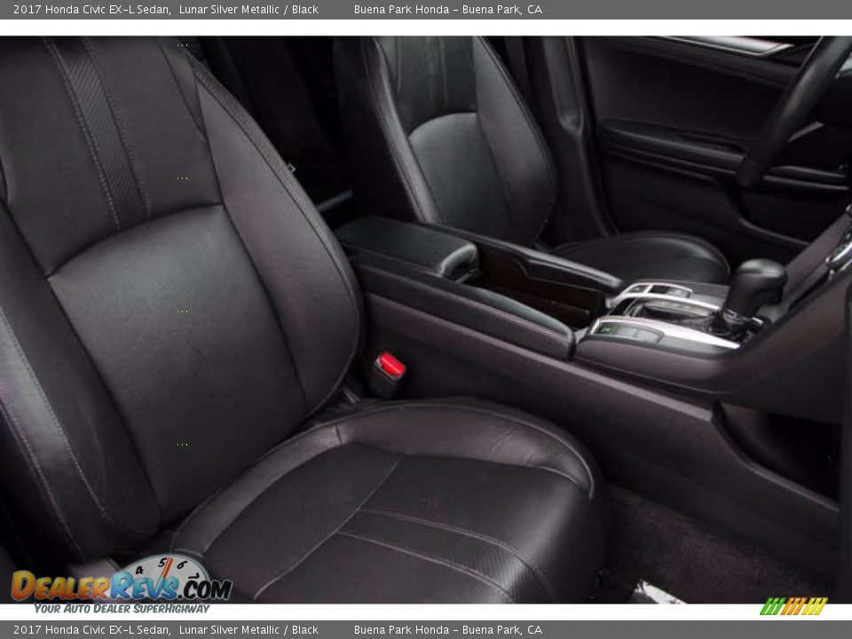 2017 Honda Civic EX-L Sedan Lunar Silver Metallic / Black Photo #25