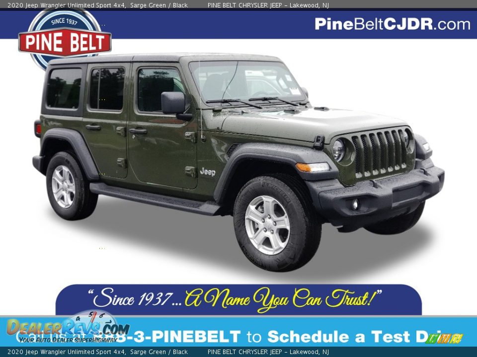 2020 Jeep Wrangler Unlimited Sport 4x4 Sarge Green / Black Photo #1