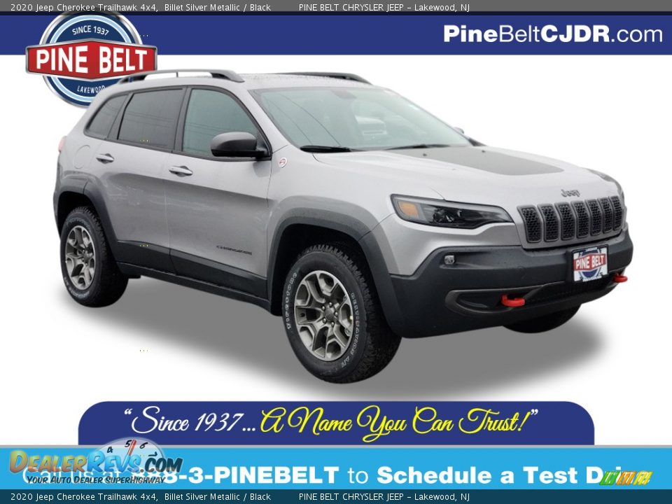 2020 Jeep Cherokee Trailhawk 4x4 Billet Silver Metallic / Black Photo #1