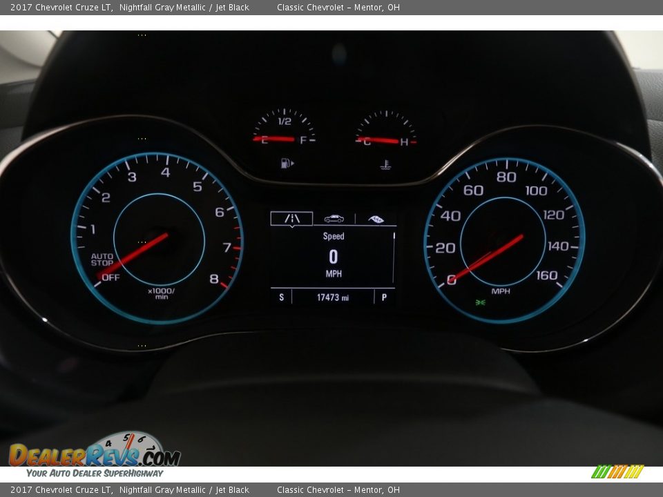 2017 Chevrolet Cruze LT Nightfall Gray Metallic / Jet Black Photo #8