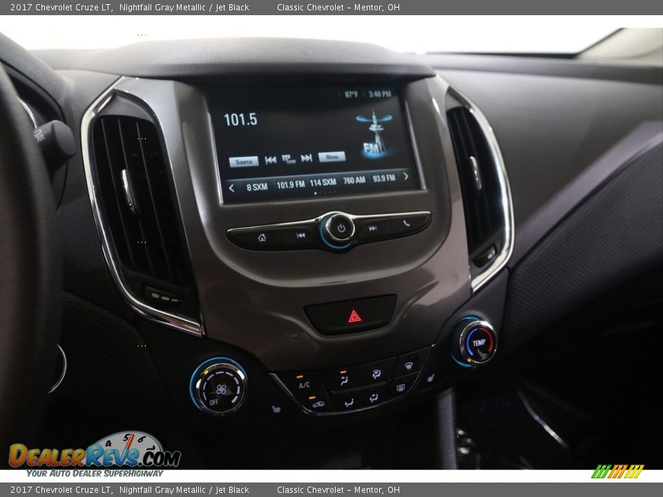 2017 Chevrolet Cruze LT Nightfall Gray Metallic / Jet Black Photo #9