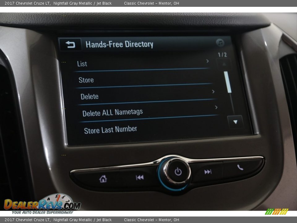 2017 Chevrolet Cruze LT Nightfall Gray Metallic / Jet Black Photo #16
