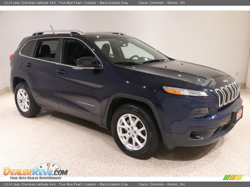 2014 Jeep Cherokee Latitude 4x4 True Blue Pearl / Iceland - Black/Iceland Gray Photo #1