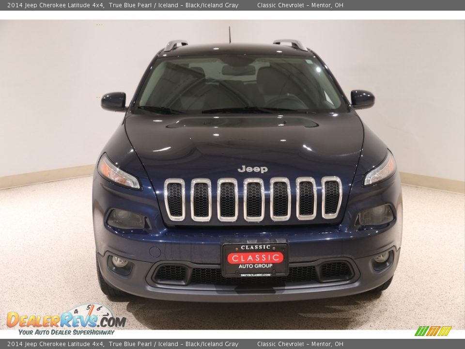 2014 Jeep Cherokee Latitude 4x4 True Blue Pearl / Iceland - Black/Iceland Gray Photo #2