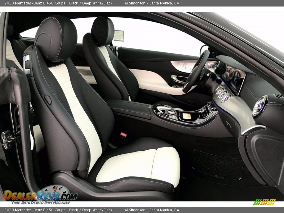 Deep White/Black Interior - 2020 Mercedes-Benz E 450 Coupe Photo #5