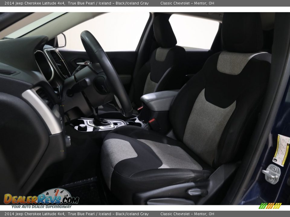 2014 Jeep Cherokee Latitude 4x4 True Blue Pearl / Iceland - Black/Iceland Gray Photo #5