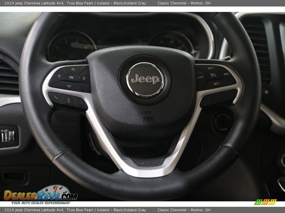 2014 Jeep Cherokee Latitude 4x4 True Blue Pearl / Iceland - Black/Iceland Gray Photo #7