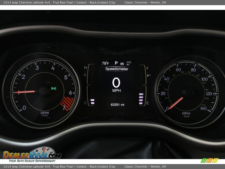 2014 Jeep Cherokee Latitude 4x4 True Blue Pearl / Iceland - Black/Iceland Gray Photo #8