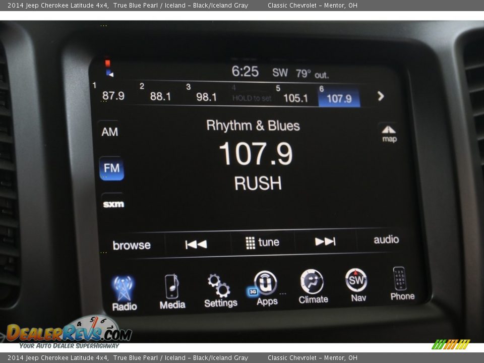 2014 Jeep Cherokee Latitude 4x4 True Blue Pearl / Iceland - Black/Iceland Gray Photo #9