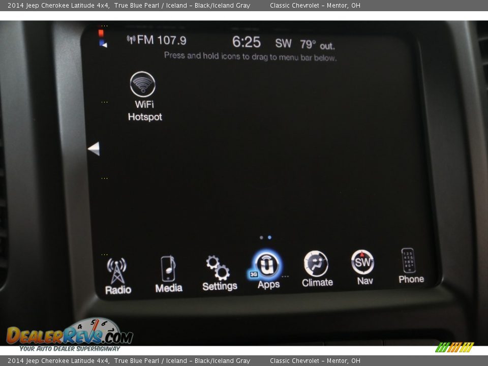 2014 Jeep Cherokee Latitude 4x4 True Blue Pearl / Iceland - Black/Iceland Gray Photo #11