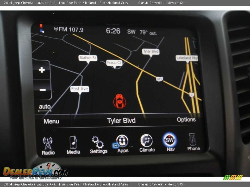 2014 Jeep Cherokee Latitude 4x4 True Blue Pearl / Iceland - Black/Iceland Gray Photo #13