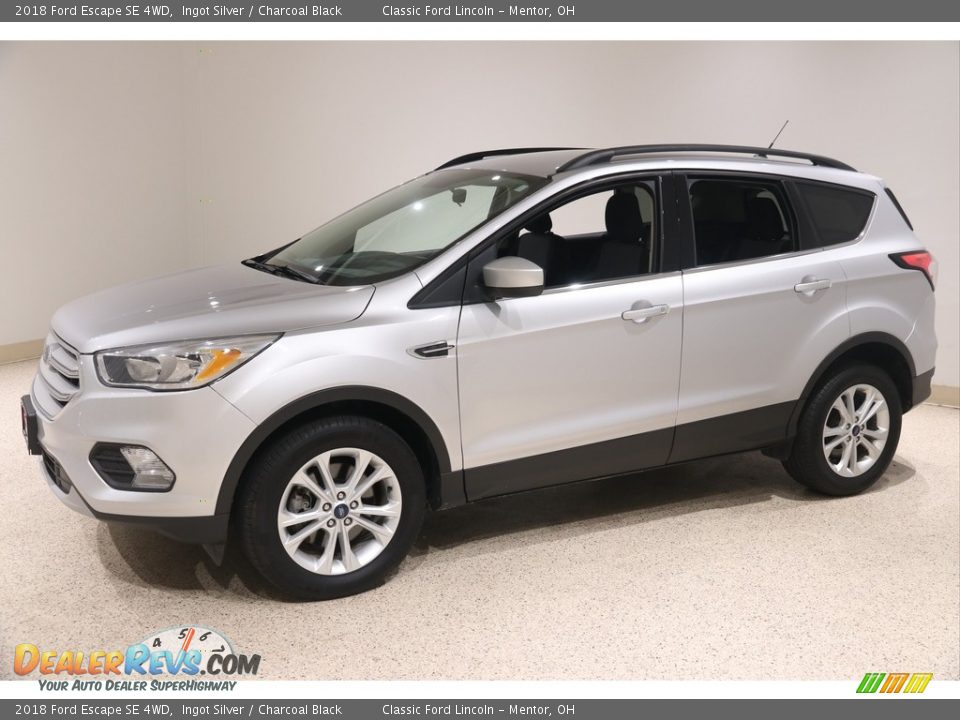 2018 Ford Escape SE 4WD Ingot Silver / Charcoal Black Photo #3