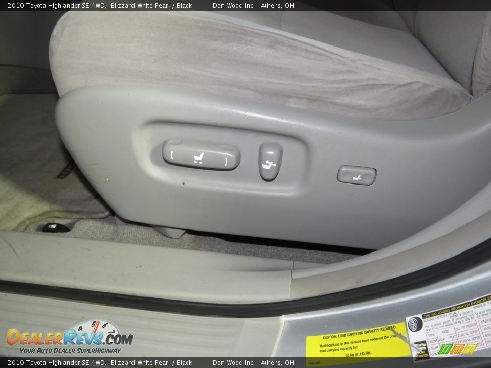 2010 Toyota Highlander SE 4WD Blizzard White Pearl / Black Photo #18
