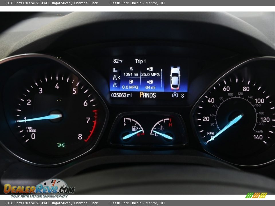 2018 Ford Escape SE 4WD Ingot Silver / Charcoal Black Photo #7
