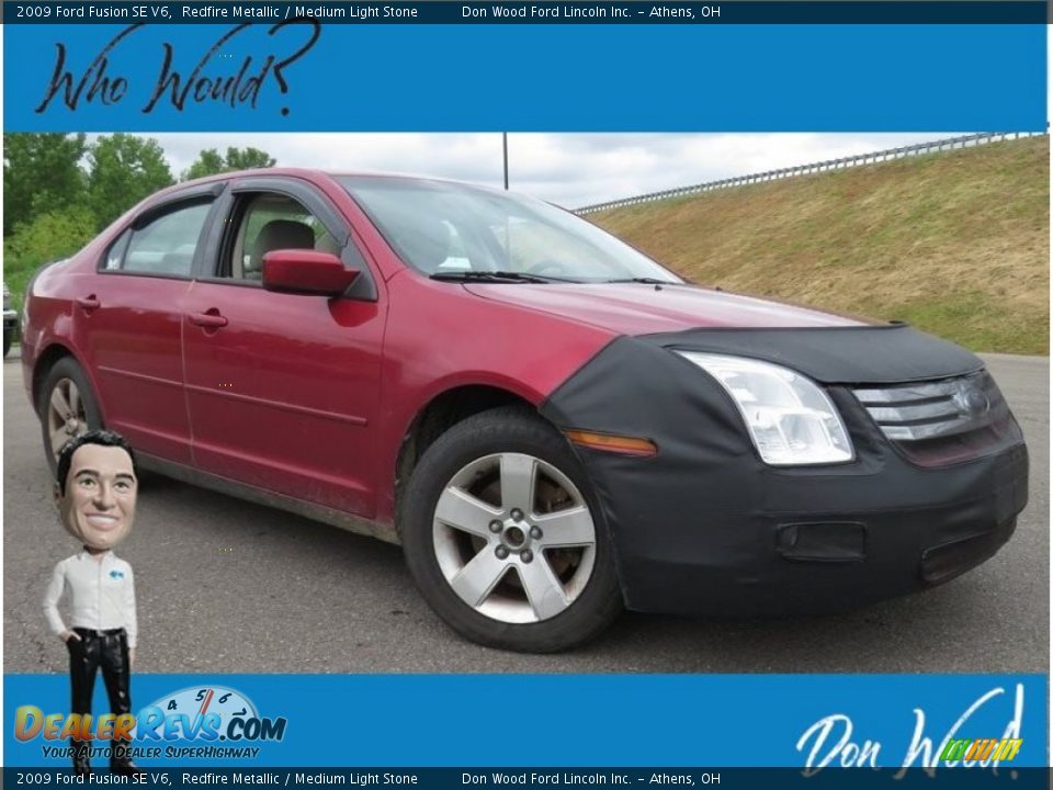 2009 Ford Fusion SE V6 Redfire Metallic / Medium Light Stone Photo #1