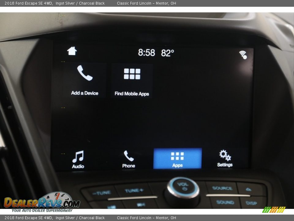 2018 Ford Escape SE 4WD Ingot Silver / Charcoal Black Photo #10