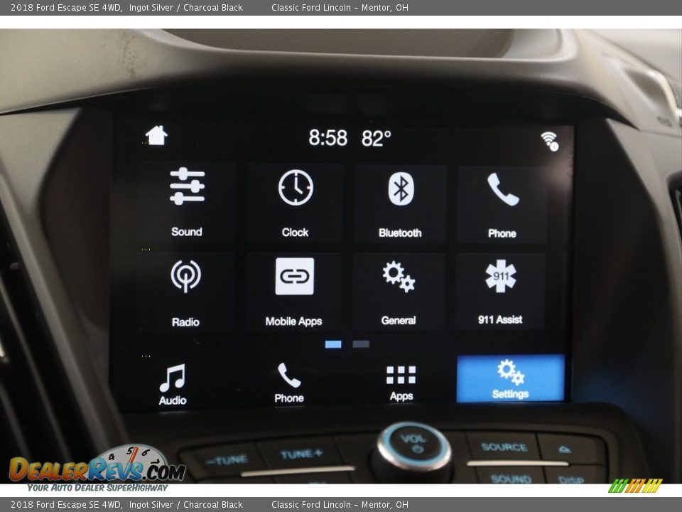 2018 Ford Escape SE 4WD Ingot Silver / Charcoal Black Photo #11