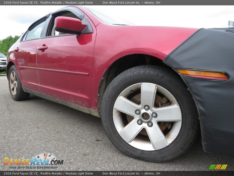 2009 Ford Fusion SE V6 Redfire Metallic / Medium Light Stone Photo #3