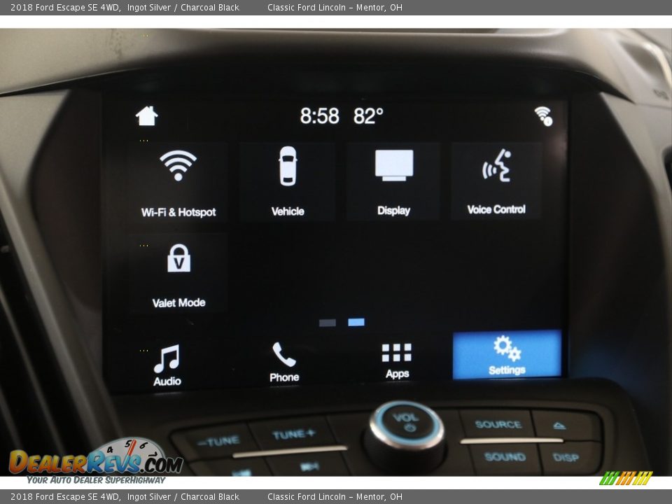 2018 Ford Escape SE 4WD Ingot Silver / Charcoal Black Photo #12