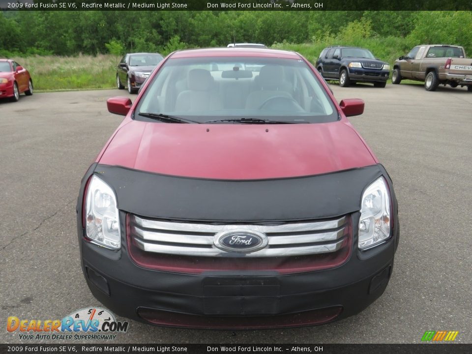 2009 Ford Fusion SE V6 Redfire Metallic / Medium Light Stone Photo #4
