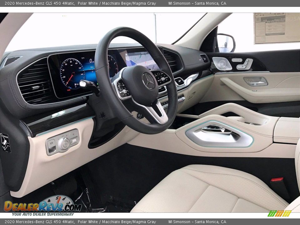 2020 Mercedes-Benz GLS 450 4Matic Polar White / Macchiato Beige/Magma Gray Photo #4