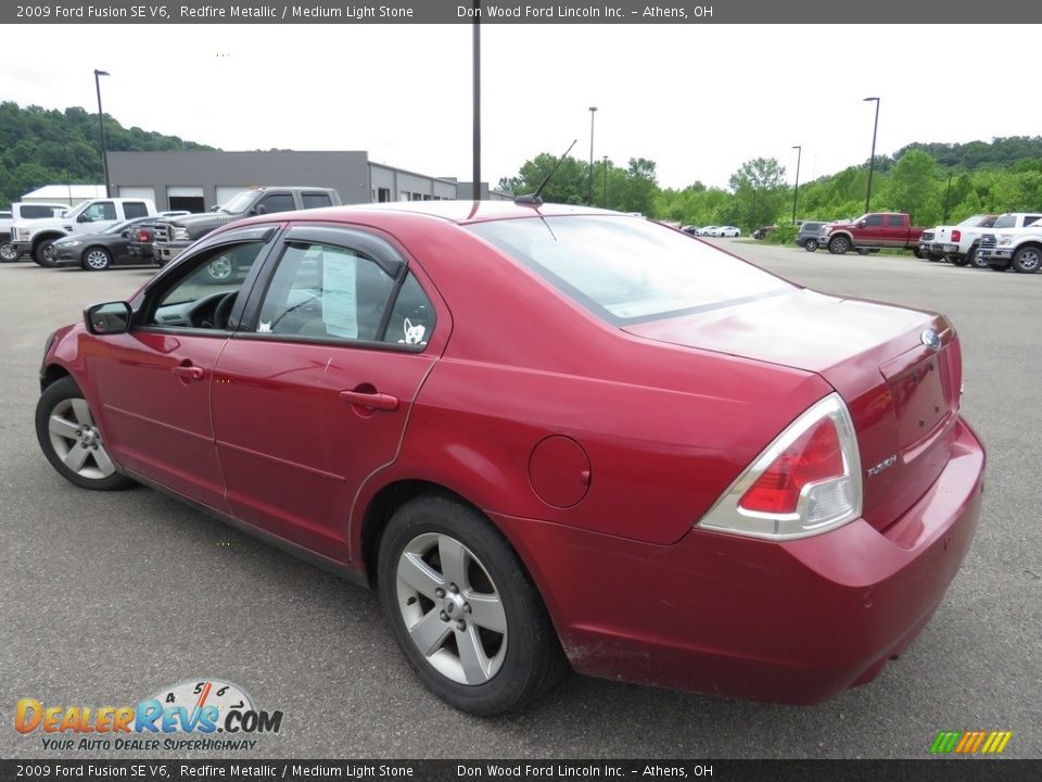 2009 Ford Fusion SE V6 Redfire Metallic / Medium Light Stone Photo #7