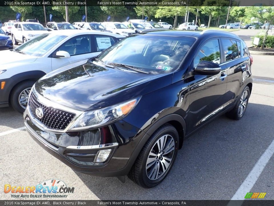 2016 Kia Sportage EX AWD Black Cherry / Black Photo #1