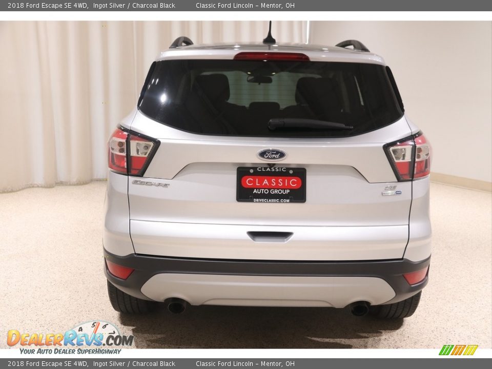 2018 Ford Escape SE 4WD Ingot Silver / Charcoal Black Photo #18