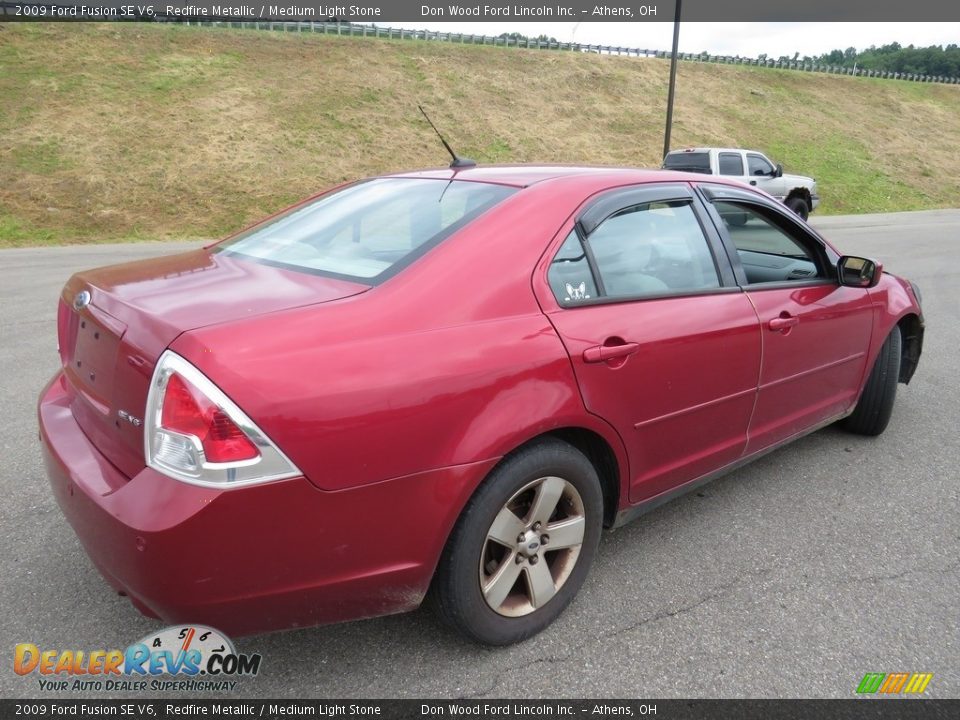 2009 Ford Fusion SE V6 Redfire Metallic / Medium Light Stone Photo #10