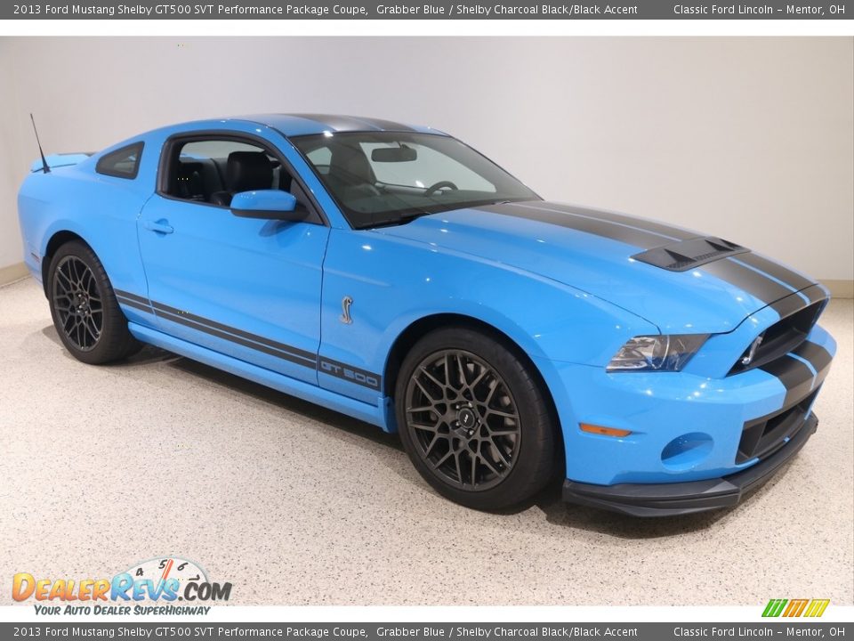 2013 Ford Mustang Shelby GT500 SVT Performance Package Coupe Grabber Blue / Shelby Charcoal Black/Black Accent Photo #1