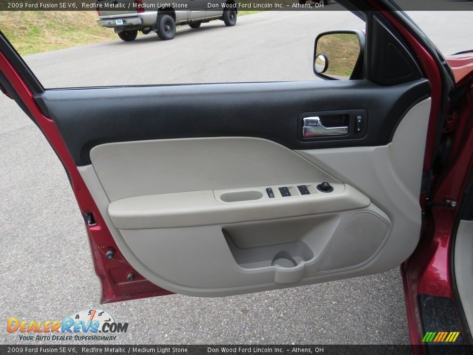 2009 Ford Fusion SE V6 Redfire Metallic / Medium Light Stone Photo #12