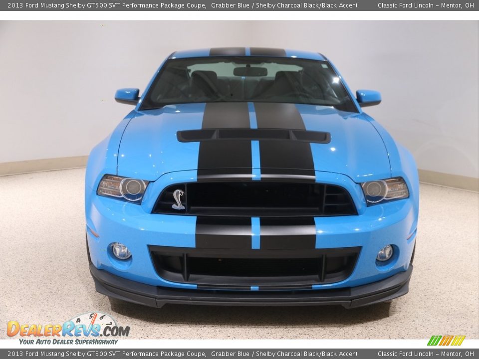 2013 Ford Mustang Shelby GT500 SVT Performance Package Coupe Grabber Blue / Shelby Charcoal Black/Black Accent Photo #2