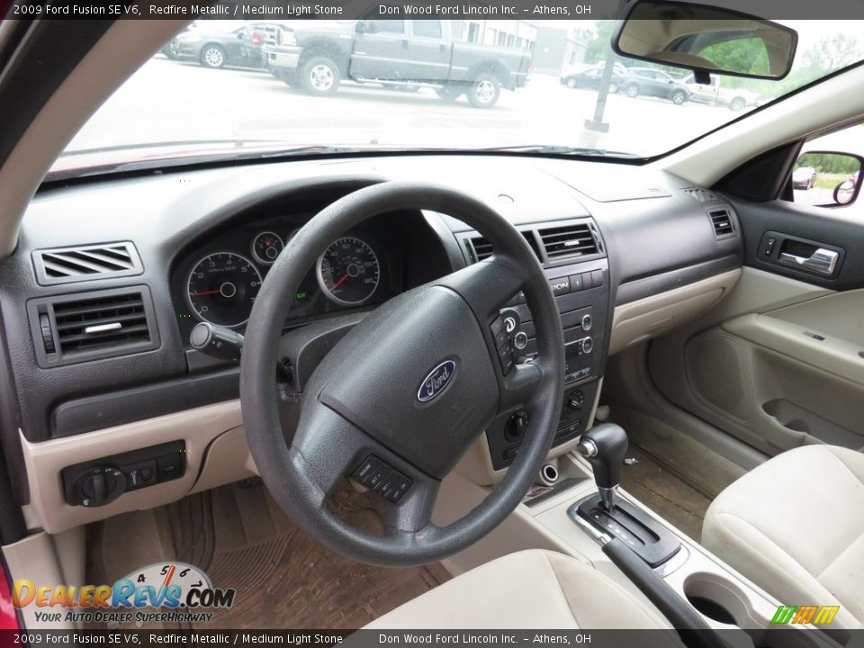 2009 Ford Fusion SE V6 Redfire Metallic / Medium Light Stone Photo #14