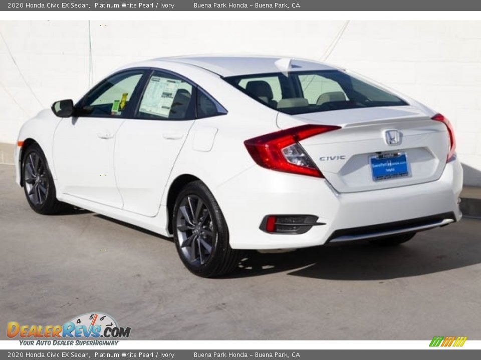2020 Honda Civic EX Sedan Platinum White Pearl / Ivory Photo #2
