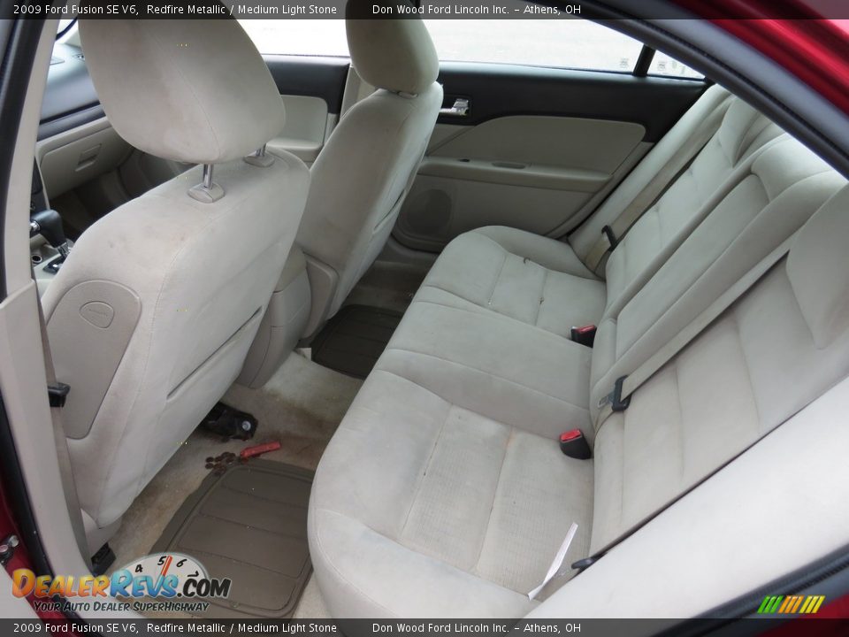 2009 Ford Fusion SE V6 Redfire Metallic / Medium Light Stone Photo #17
