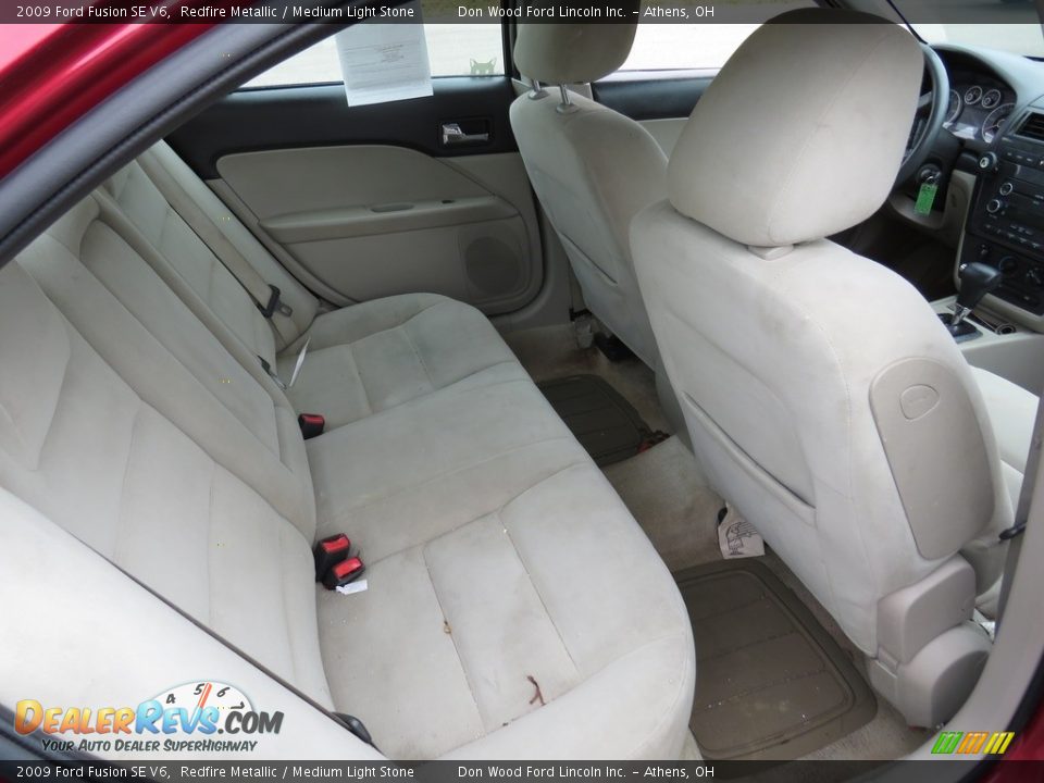 2009 Ford Fusion SE V6 Redfire Metallic / Medium Light Stone Photo #19