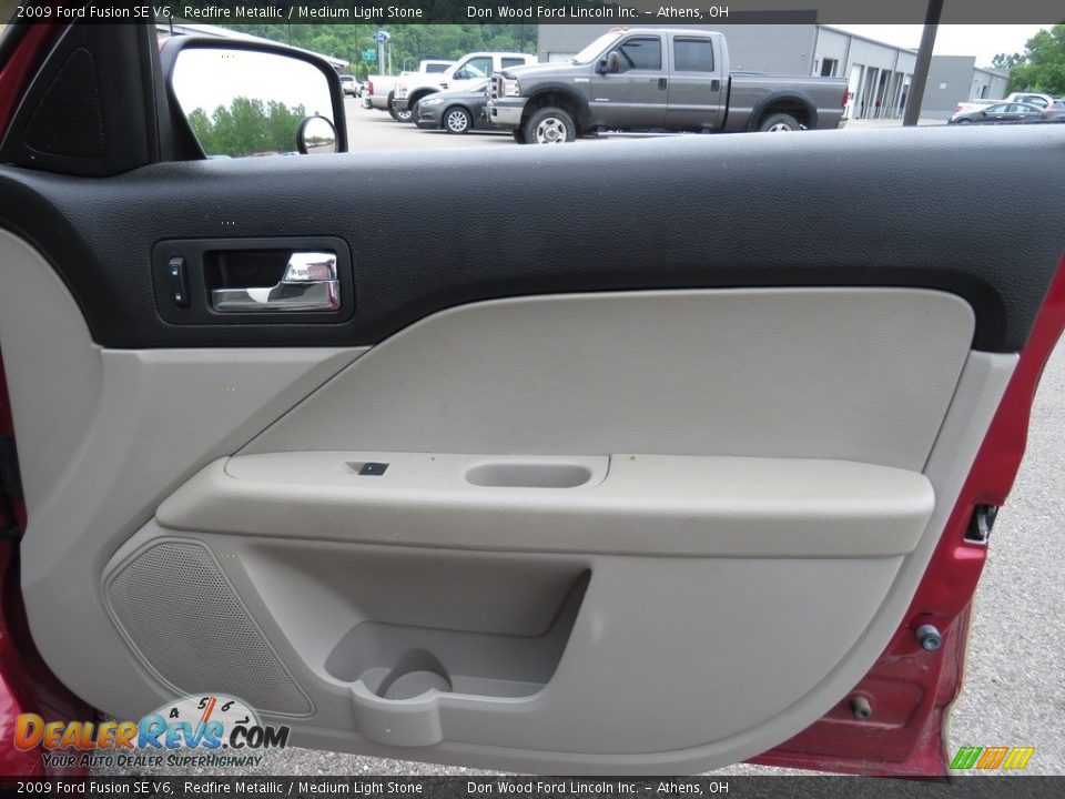 2009 Ford Fusion SE V6 Redfire Metallic / Medium Light Stone Photo #20