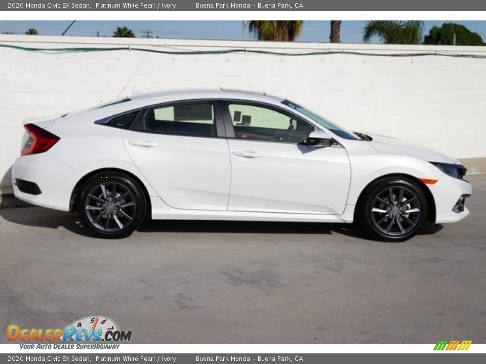 2020 Honda Civic EX Sedan Platinum White Pearl / Ivory Photo #9