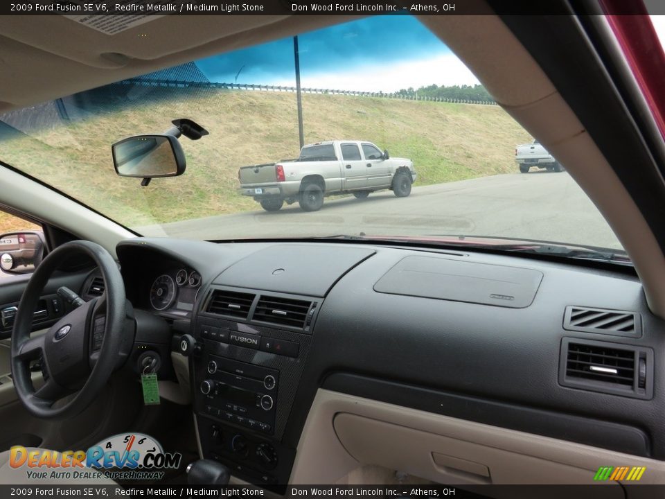 2009 Ford Fusion SE V6 Redfire Metallic / Medium Light Stone Photo #22