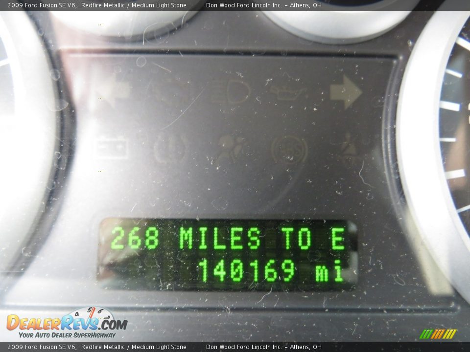 2009 Ford Fusion SE V6 Redfire Metallic / Medium Light Stone Photo #24