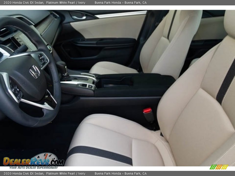 2020 Honda Civic EX Sedan Platinum White Pearl / Ivory Photo #17