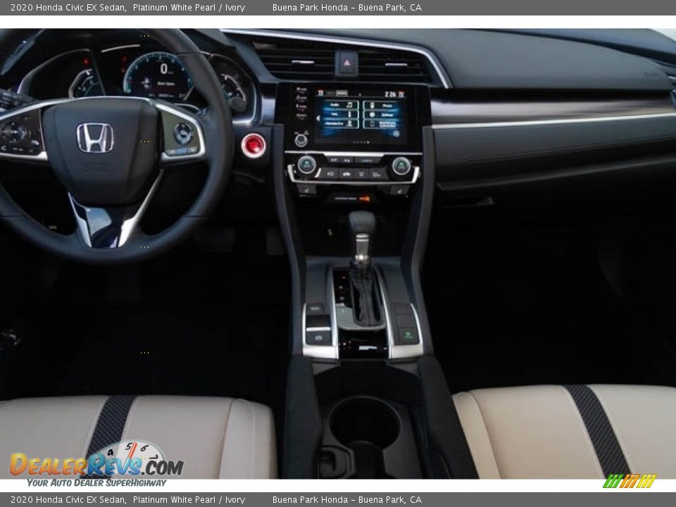 2020 Honda Civic EX Sedan Platinum White Pearl / Ivory Photo #19