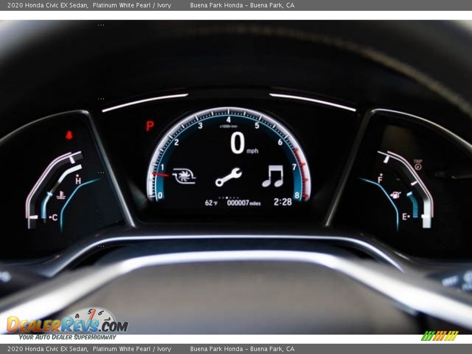 2020 Honda Civic EX Sedan Platinum White Pearl / Ivory Photo #20
