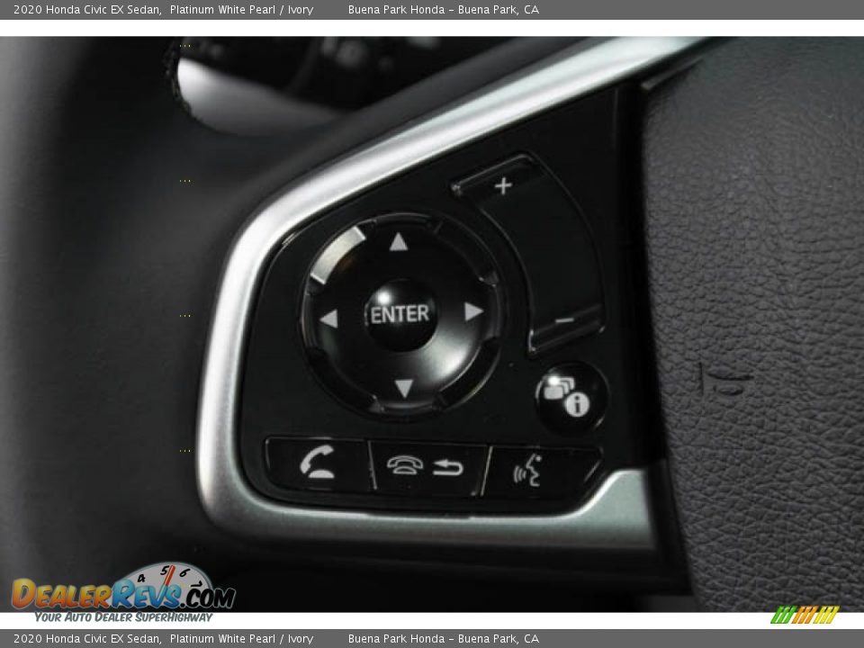 2020 Honda Civic EX Sedan Platinum White Pearl / Ivory Photo #22