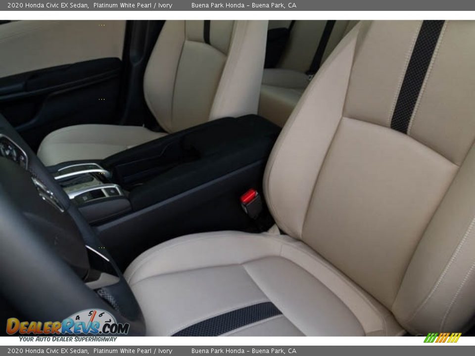 2020 Honda Civic EX Sedan Platinum White Pearl / Ivory Photo #25