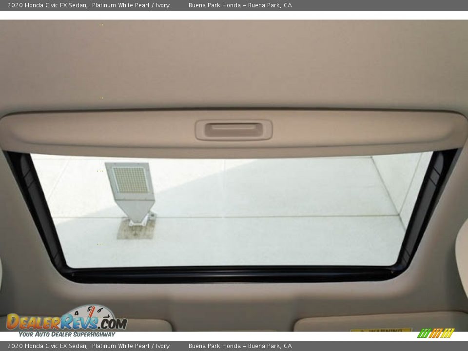2020 Honda Civic EX Sedan Platinum White Pearl / Ivory Photo #26