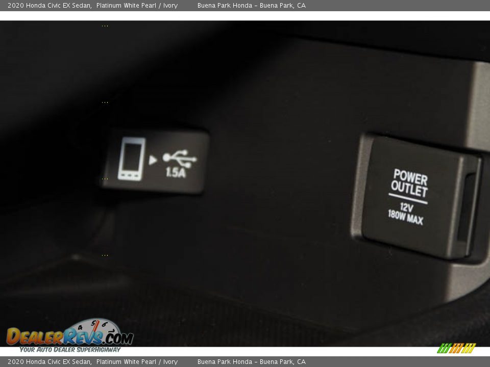 2020 Honda Civic EX Sedan Platinum White Pearl / Ivory Photo #32