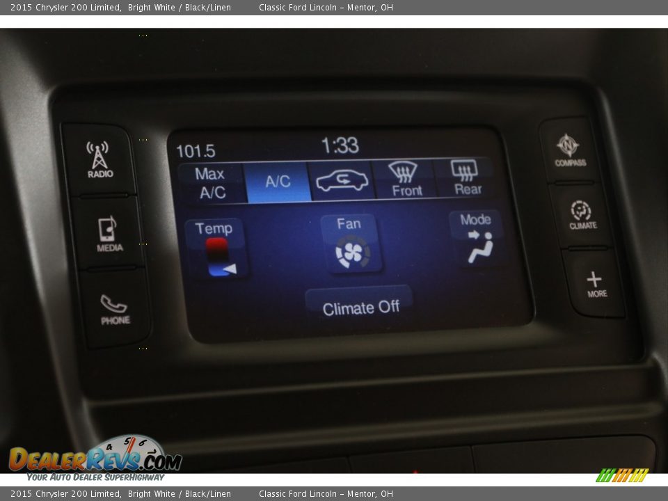 2015 Chrysler 200 Limited Bright White / Black/Linen Photo #13